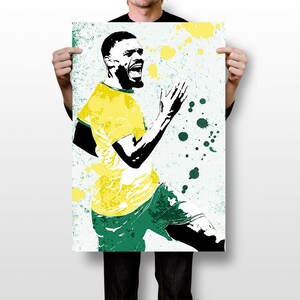 Póster de fútbol de Sudáfrica, arte mural en homenaje al fútbol, regalo para aficionados 2026, decoración moderna para el hogar. imagen 3