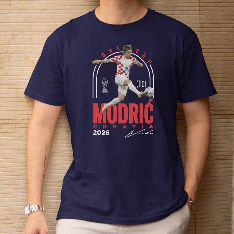 Croatia #10 Legend Style Football Graphic Tee | Soccer Fan Tribute Shirt | Game Day Gift image 3