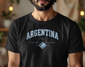 Camiseta de aficionado al fútbol argentino, ropa del Mundial 2026, artículos para seguidores de la FIFA.