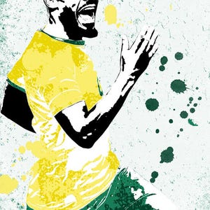 Póster de fútbol de Sudáfrica, arte mural en homenaje al fútbol, regalo para aficionados 2026, decoración moderna para el hogar. imagen 1