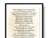 Prayer of St. Francis Art Print Lord Make Me an Instrument - Etsy