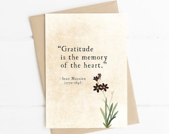 Gratitude Greeting Card, Thank You Card, Friendship Kindness Card, Best Friend Card, Thankful Quote Card