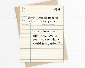 Frances Hodgson Burnett Quote, The Secret Garden Quote, The whole world is a garden, Book Lovers Gift, Garden Lover Gift