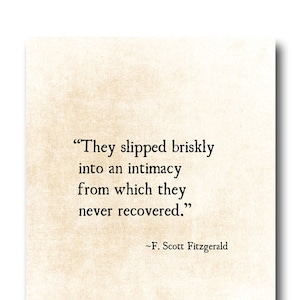 F Scott Fitzgerald Citation Art Mural Romantique Impression Etsy