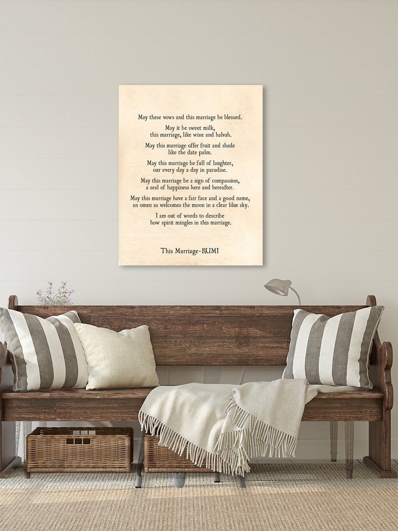 This Marriage Rumi Quote Art Print Wedding Anniversary Gift Etsy