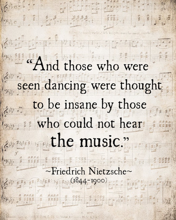 Musik Zitat Friedrich Nietzsche Diejenigen Die Für Die Etsy