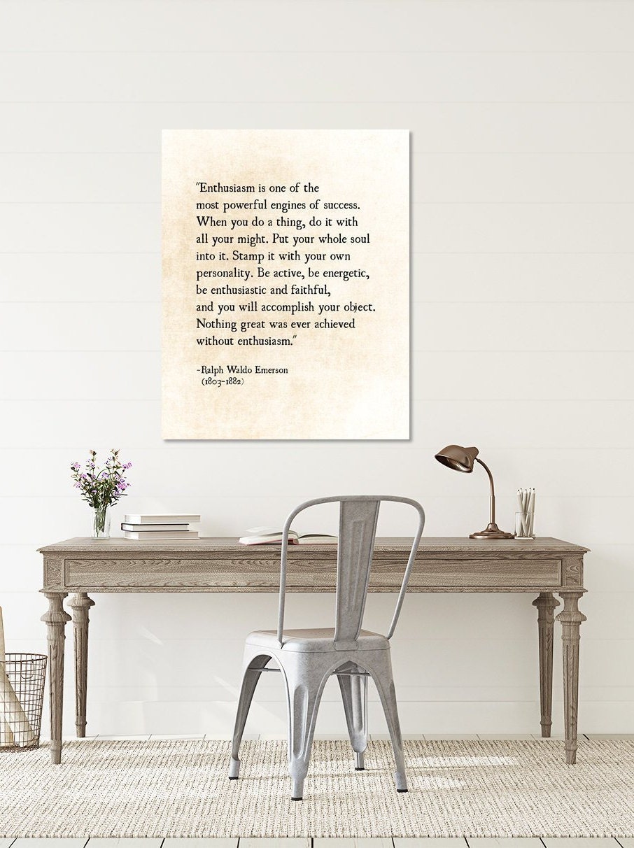 Ralph Waldo Emerson Quote Art Print, Success Quote Print, Grad ...