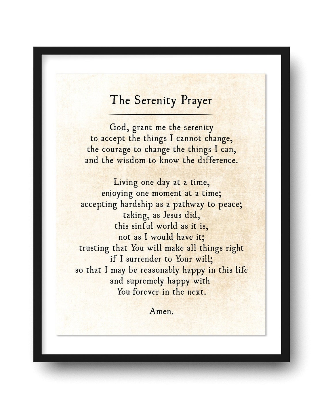 God Grant Me the Serenity Prayer Art Print Full Serenity Etsy Canada