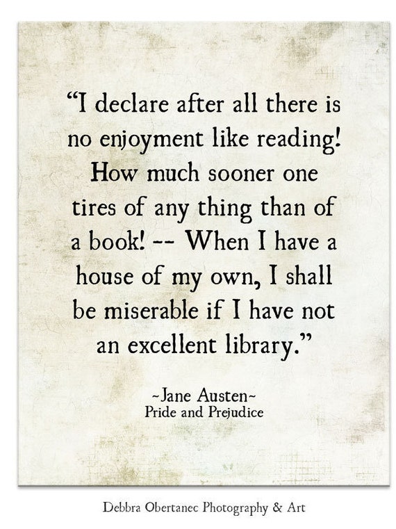 Jane Austen Pride And Prejudice Quotes Pride And Prejudice Quote Jane Austen Quote Literary Print - Etsy India