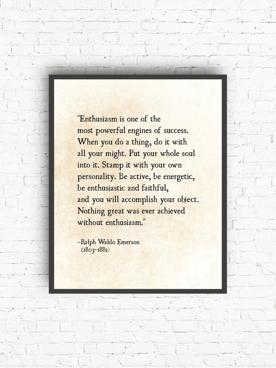 Ralph Waldo Emerson Quote Art Print, Success Quote Print, Grad ...