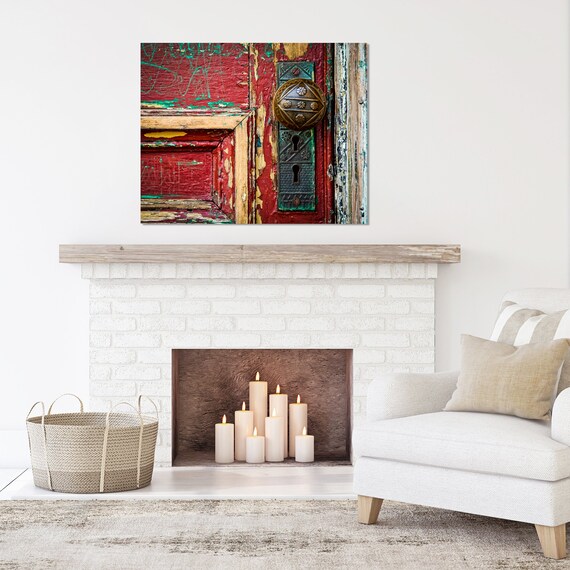 Red Door Photo Rustic Door Art Print Portsmouth New Etsy