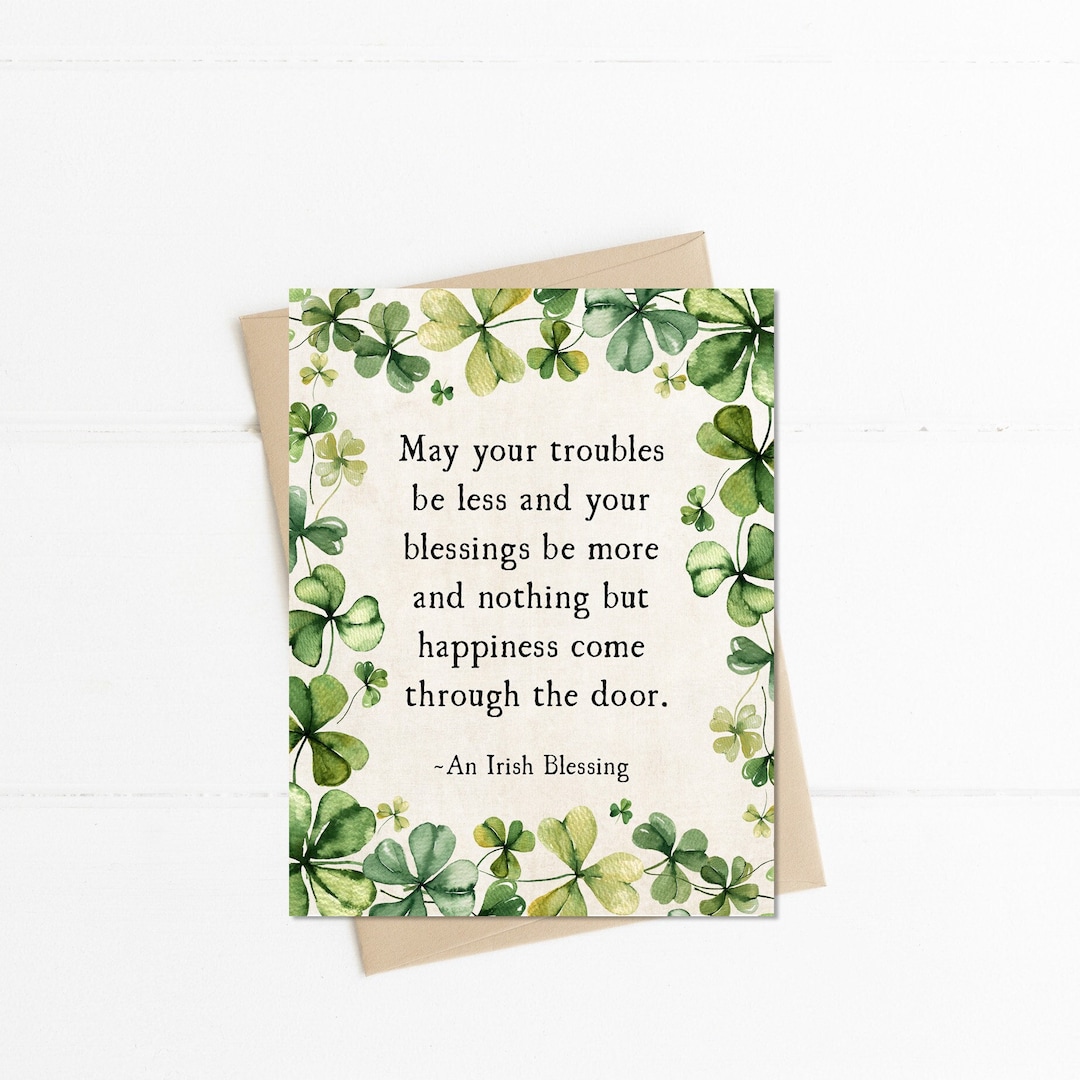 Irish Blessing Journal - Green A5 Notebook With Inspirational Quote, Perfect St. Patrick's Day Gift