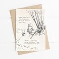 Winnie the Pooh Quote, Piglet Sidled up to Pooh, AA Milne, Classic Winnie the Pooh Notecard, Book Quotes Card, Bestie Friendship Card