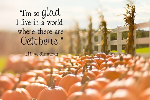 LM Montgomery Art Print, Anne of Green Gables Quote, October Fall Art