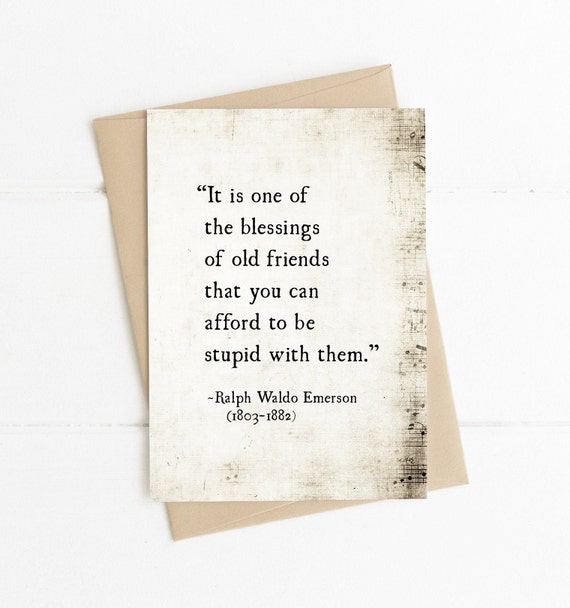 Carte De Citation Ralph Waldo Emerson Carte Des Benedictions Etsy Canada