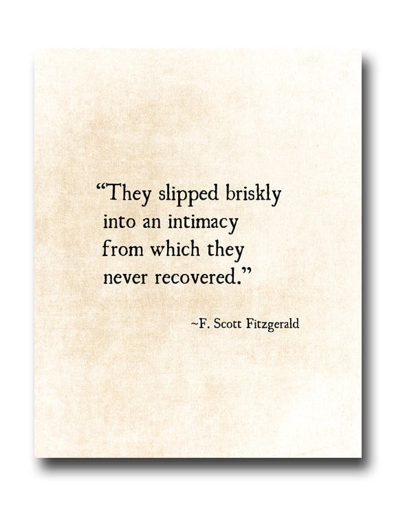 F. Scott Fitzgerald Love Quote Romantic Quote