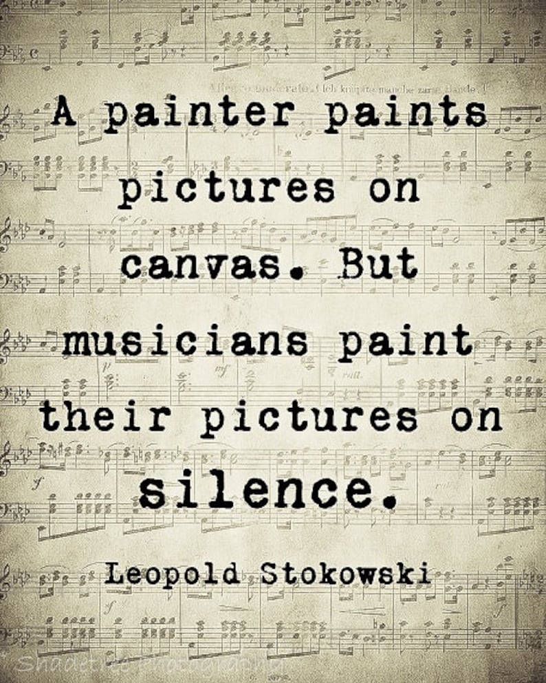 Leopold Stokowski Quote, Musician Gift Idea, Music Lover Gift, Music Quote Art, Unframed image 1