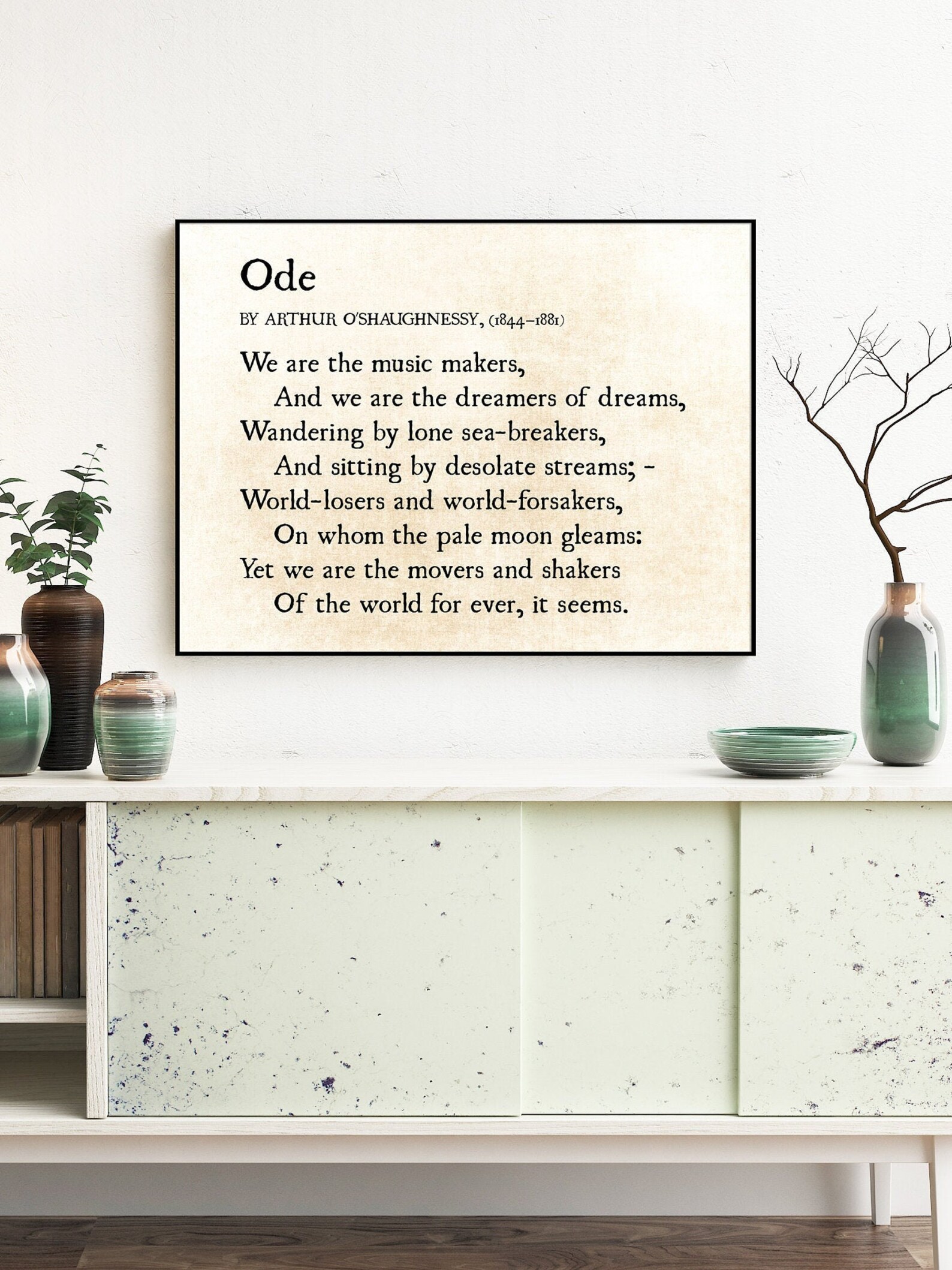 We Are the Music Makers Print Authur O Shaughnessy Ode Poem Etsy