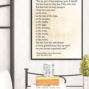 Charles Dickens Love Quote Art Print, Great Expectations Quote, Out of ...