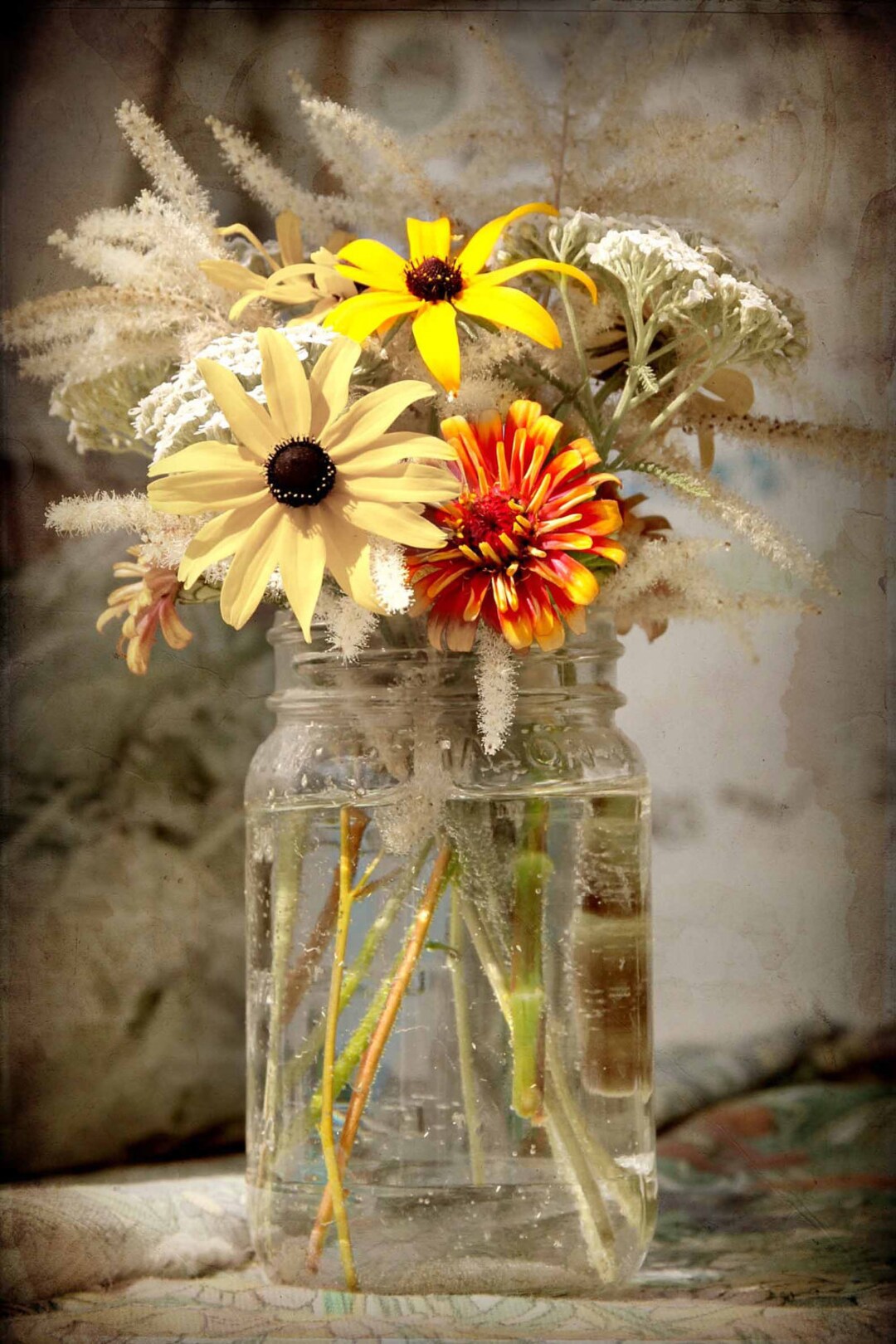 Wild Flowers In Glass Jar, Hobby Lobby