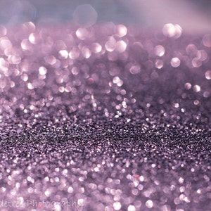 Lavender Purple Bokeh Violet Whimsical Print White Sparkle Glitter Dreamy Surreal,  Fine Art Print