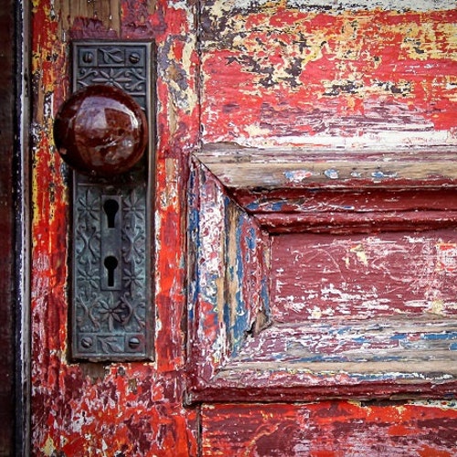 Red Door Doorknob Urban Decay Weathered Rustic Door - Etsy