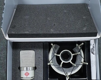 Neumann TLM 102 White Condenser Microphone with Shock Mount – Rare New Condition