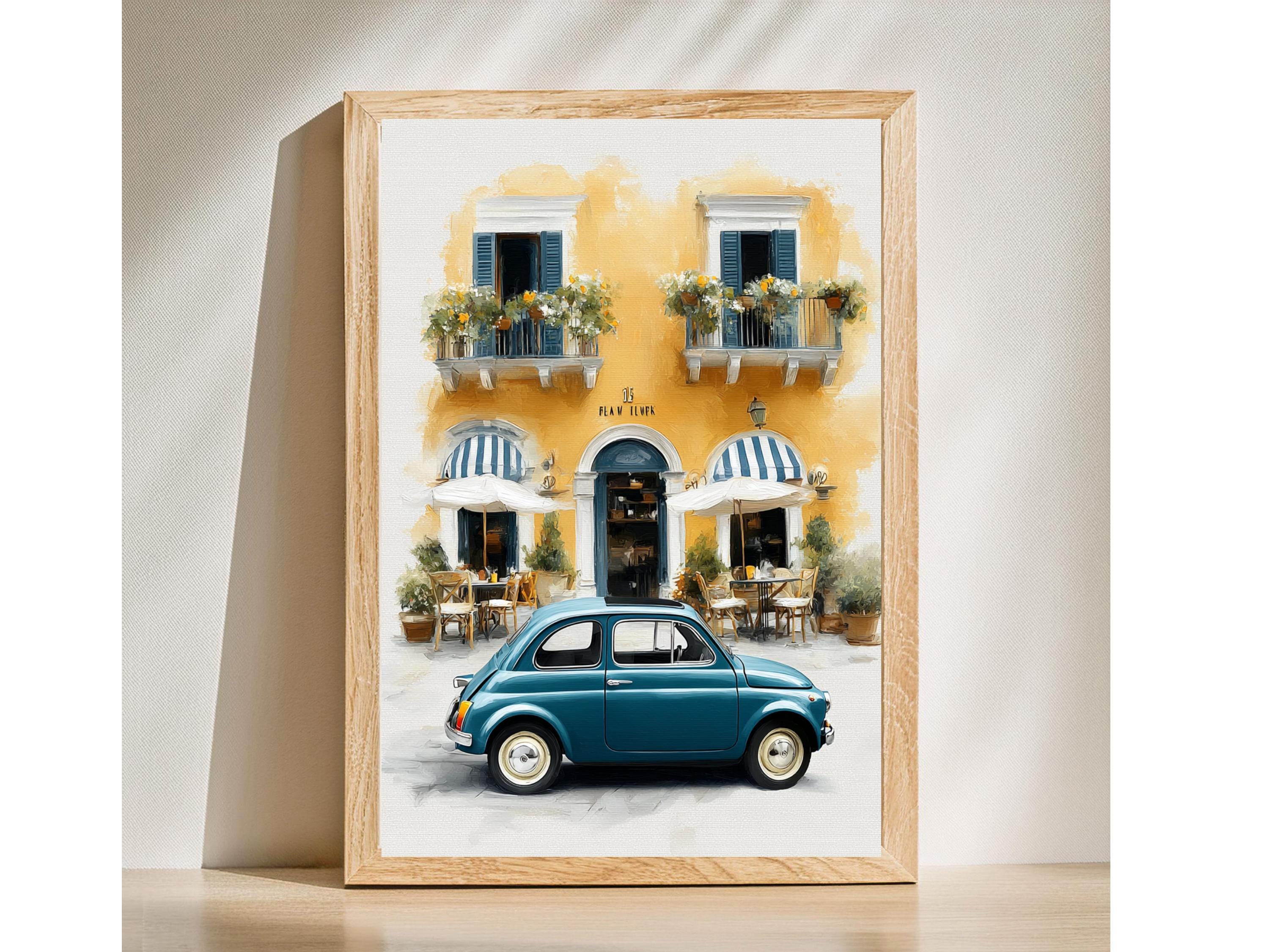 Fiat 500 poster - Etsy 日本