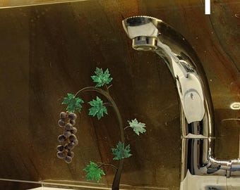 Grape Soap Set with 3D Printed Stand Decorative Bathroom Accessory and Jewelry Organizer