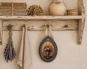 Vintage Ornate Oval Wall Frame ~ French Country Floral Picture Frame ~ Small  Metal Frame ~ Cottagecore Wall Decor ~ Grandmillennial Decor