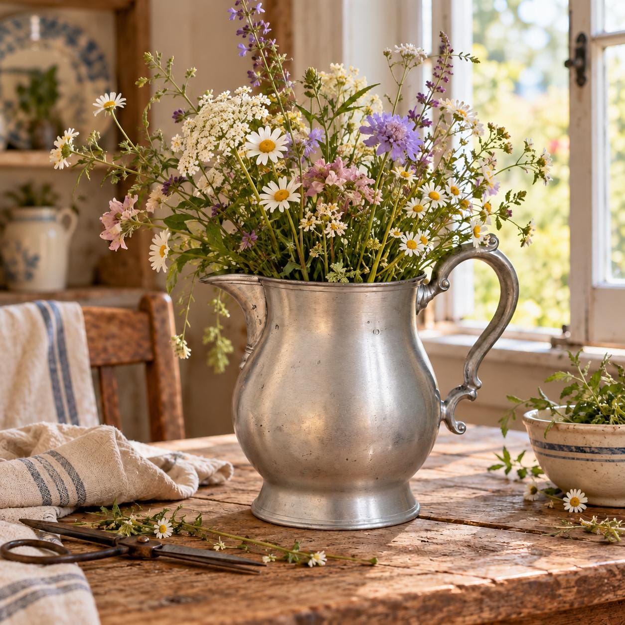 French Metal Flower Vase - Etsy
