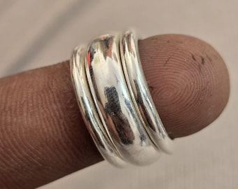 Handmade Sterling Silver Dome Ring: Stackable Band Rings