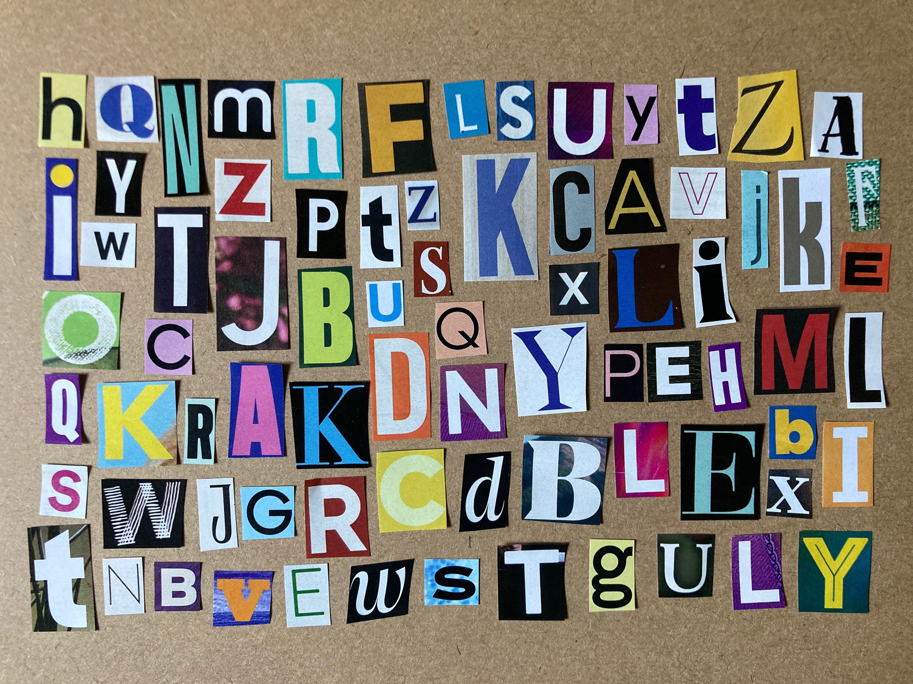 Magazine Letters, Letter Cutouts, Collage Letters, Alphabet Cutouts