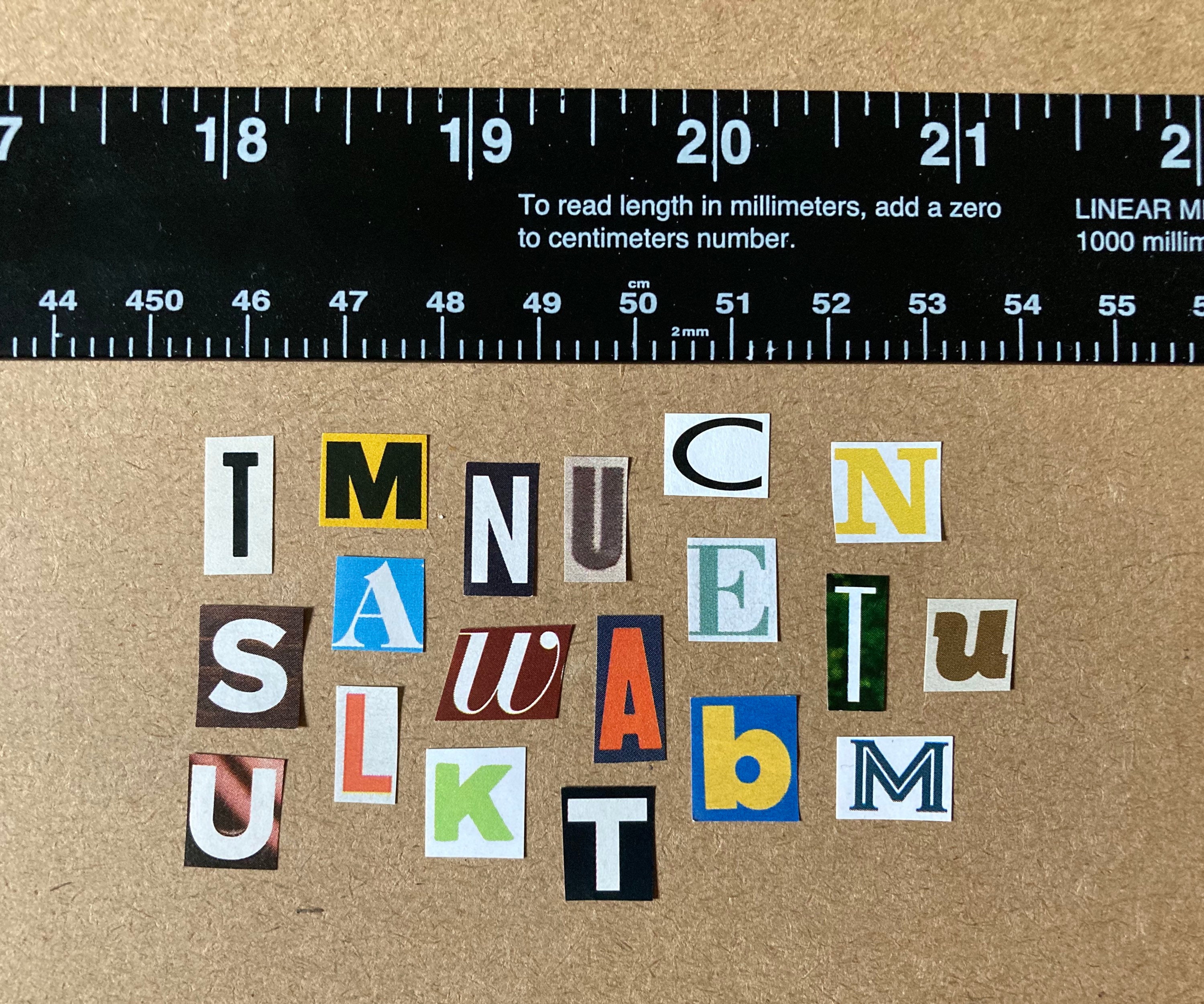 Mini Handcut Magazine Letters, Letter Cutouts, Collage Letters ...