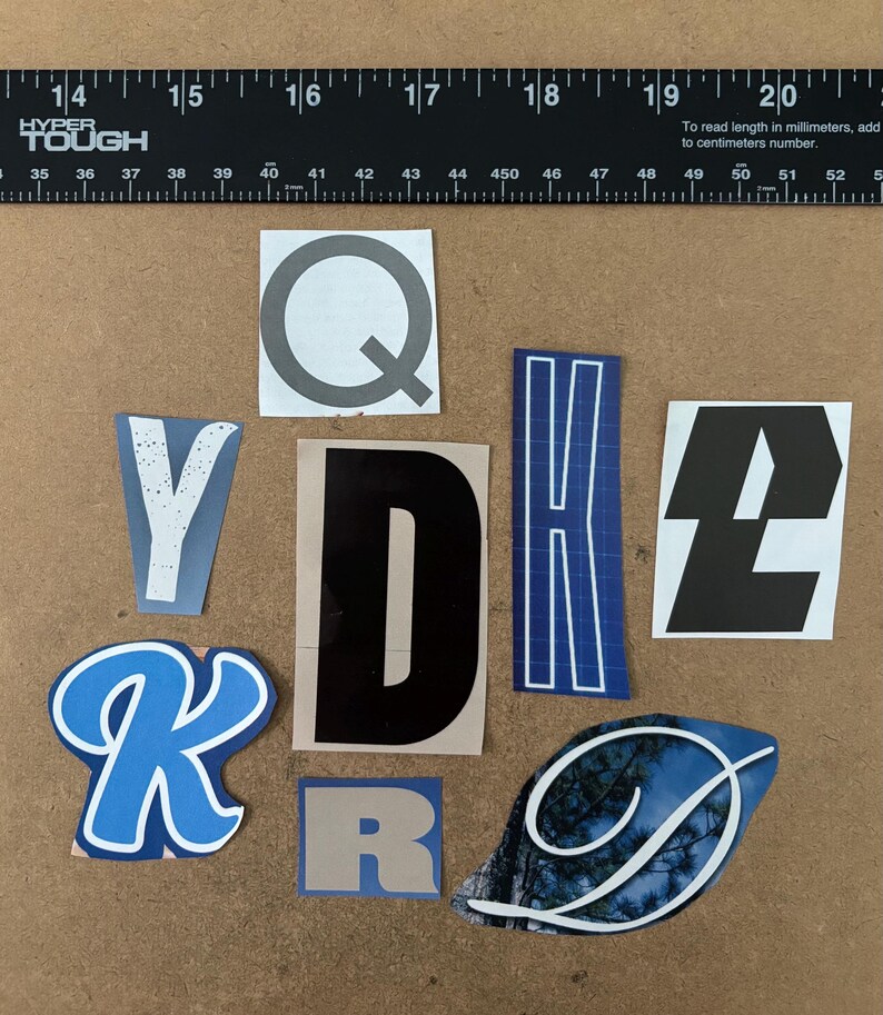 Magazine Word Strips & Large Letter Cutouts for Collage, Assorted ...