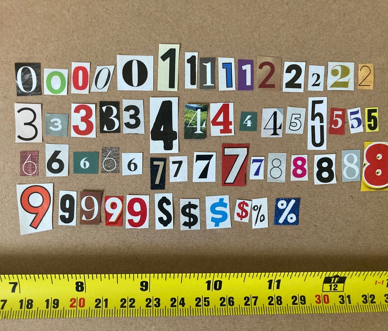 Number Cutouts Magazine Numbers Etsy Hong Kong