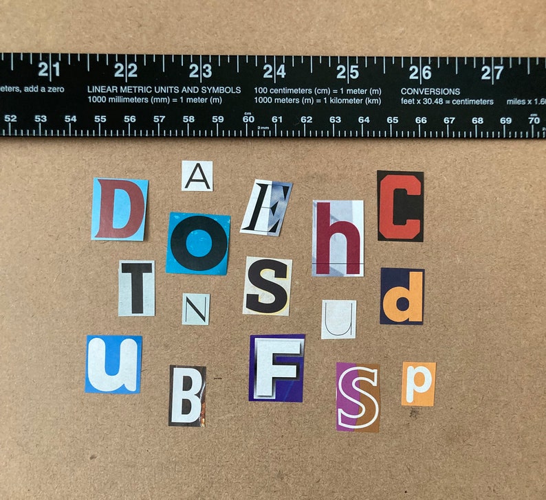 Assorted Magazine Letters for Collage & Junk Journals, Magazine ...