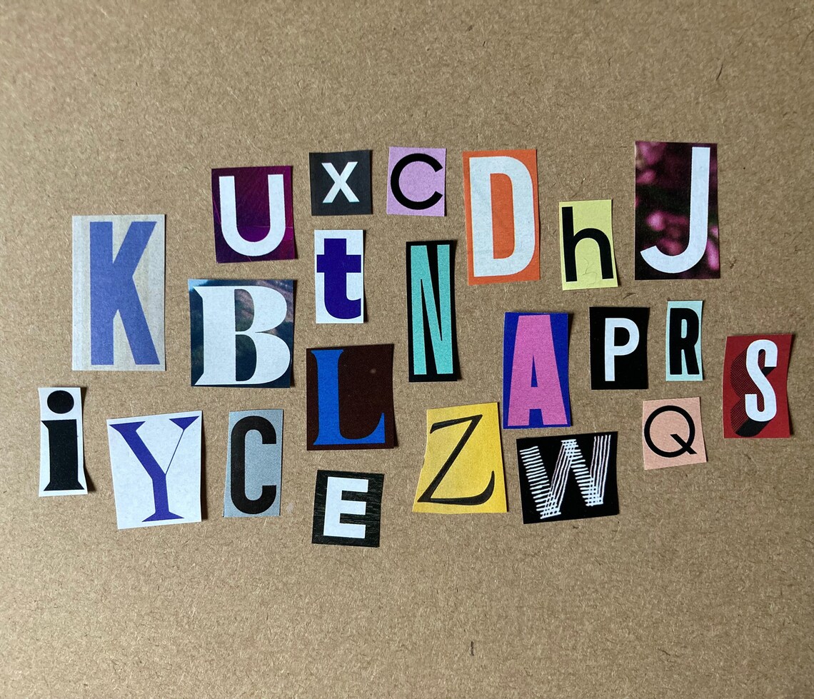 Magazine Letters Letter Cutouts Collage Letters Alphabet - Etsy