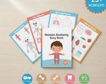 Human Anatomy Busy Book, Kids Science Printable (Digital Download)