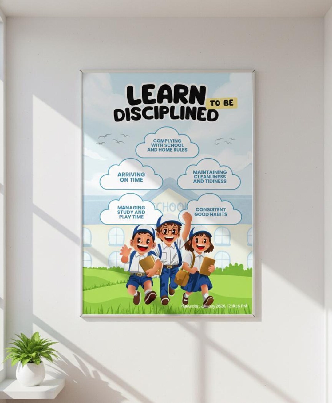 Learn Discipline Kids Poster, Classroom Homeschool Decor (digital ...