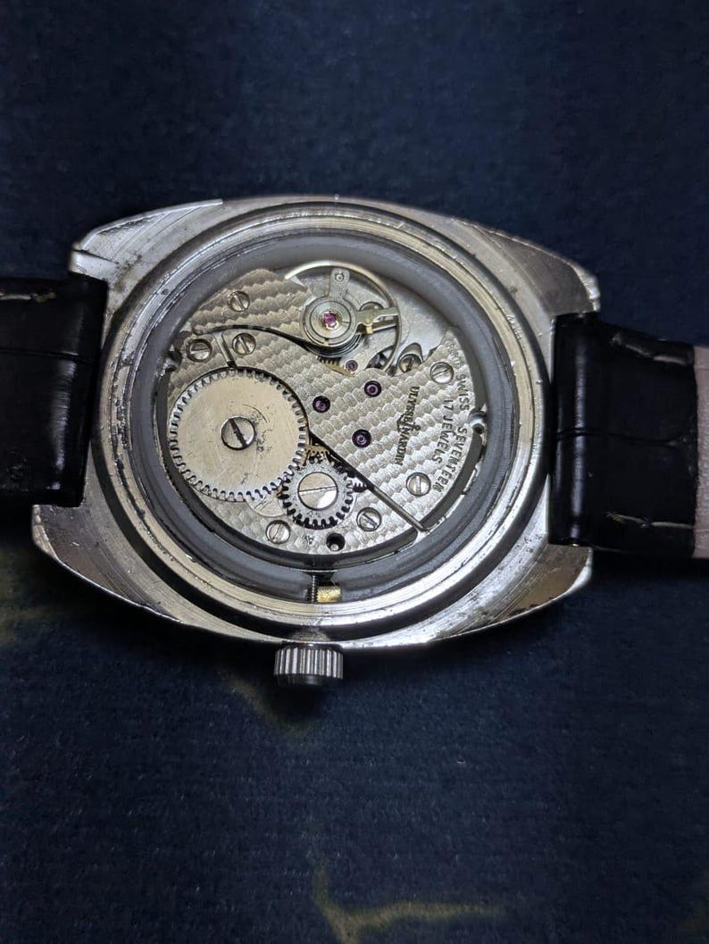 Vintage Ulysse Nardin 17 Jewels Manual Winding Swiss Made Men’s Watch White Dial image 8