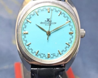 Vintage Jaeger-LeCoultre 17 Jewels Manual Winding Swiss Made Men’s Watch Blue Dial