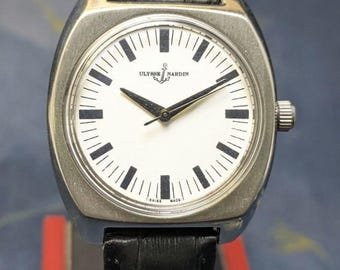 Vintage Ulysse Nardin 17 Jewels Manual Winding Swiss Made Men’s Watch White Dial