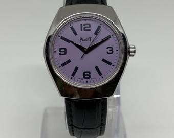 Vintage Piaget Genève Watch – Swiss Made Manual Winding Purple Dial  Watch
