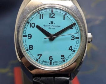 Vintage Jaeger-LeCoultre 17 Jewels Manual Winding Swiss Made Men’s Watch Blue Dial