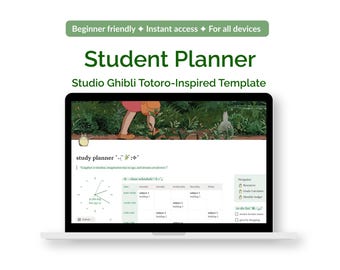 My Neighbor Totoro-studentenplanner | Studio Ghibli-studiesjabloon (digitaal)