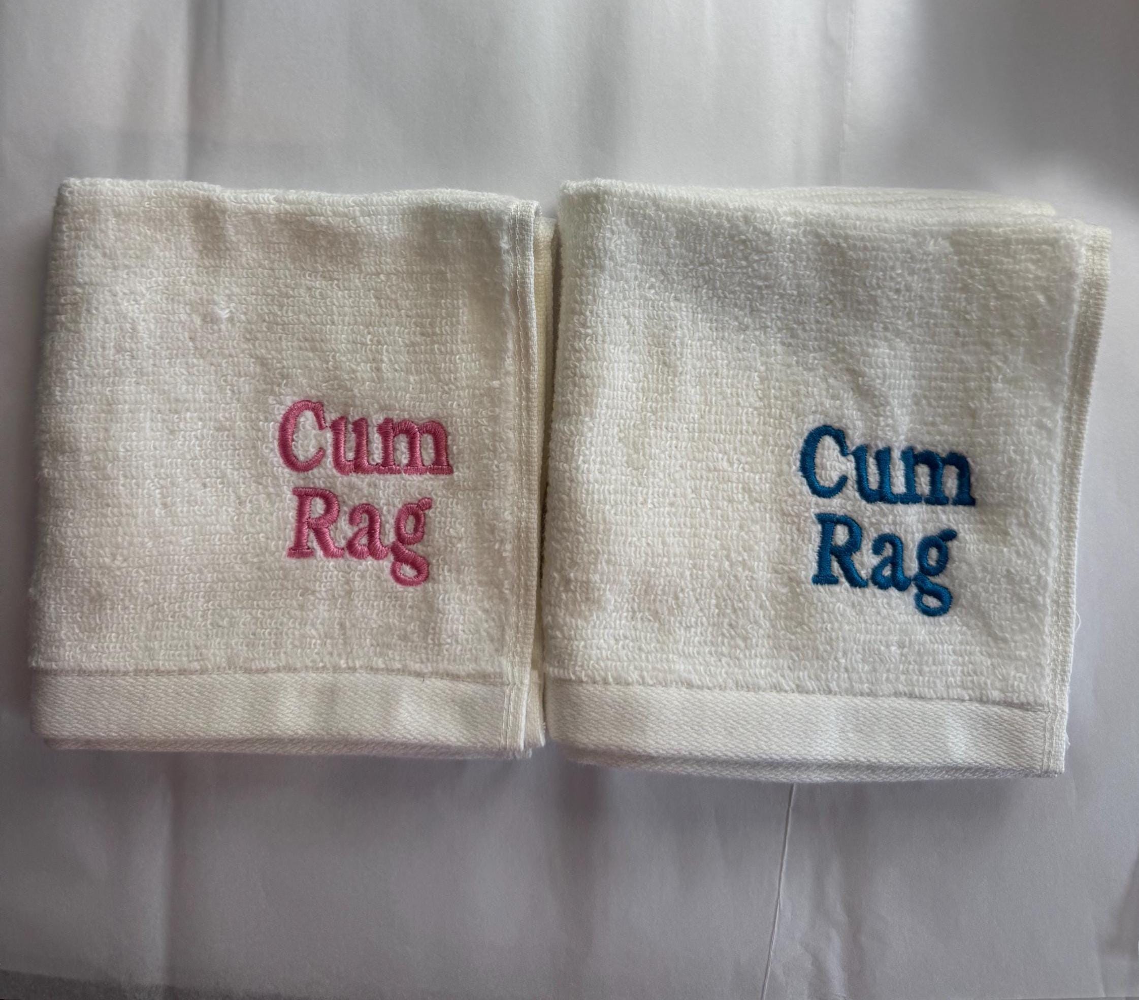 Embroidered His & Hers Cum Rags