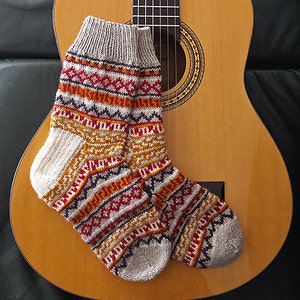 Knitting pattern: Socks (&quot;Balthazar&#39;s Jumper Socks&quot;), adult sizes (PDF)