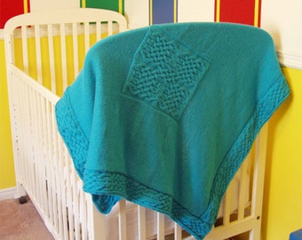 Knitting pattern: Baby blanket ("Celtic Knotwork") (PDF)