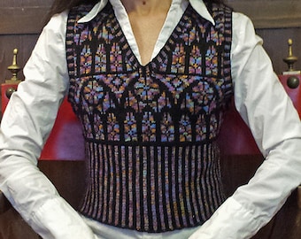 Knitting pattern: Woman's vest ("Tracery") (PDF)